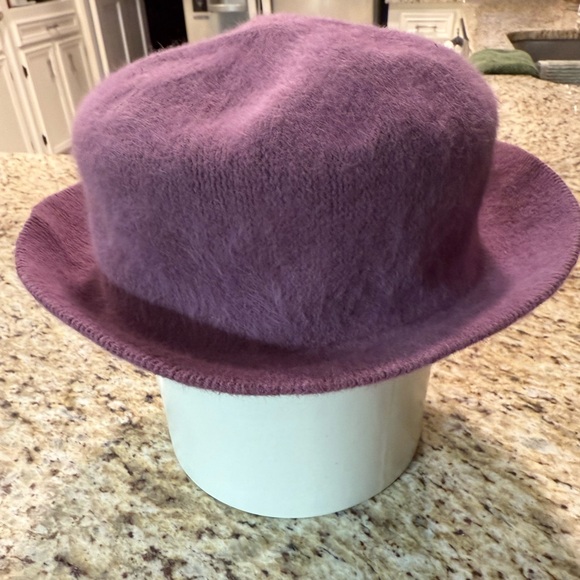 Vintage 1970s Purple Angora Slouchy Bucket Hat - Picture 6 of 9